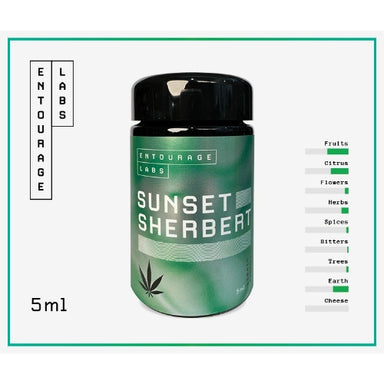 Sunset Sherbet Strain Profile 5ml - Entourage Labs | Terpenes | AussieJuiceCo