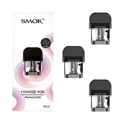 Novo X Replacement Pods - Smok - Meshed 0.8ohm