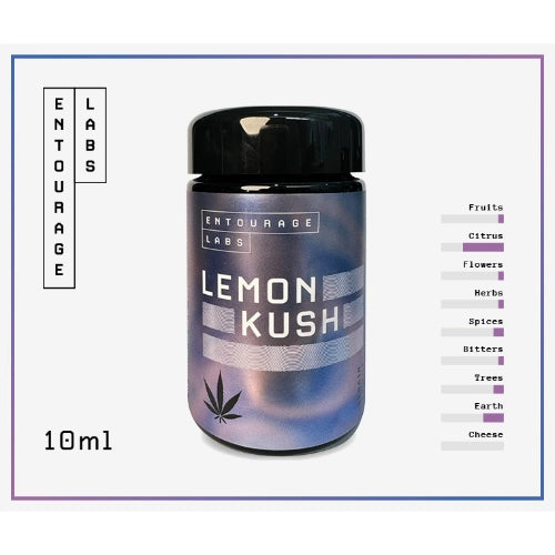 Lemon Kush 10ml Strain Profile - Entourage Labs | Terpenes | AussieJuiceCo