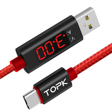 TOPK LCD Display Type-C USB Cable AC27