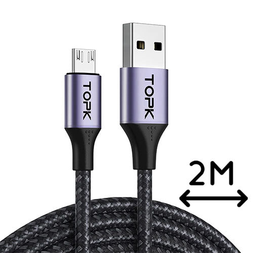 TOPK AN10 Micro USB Charge n Sync Cable - 2m